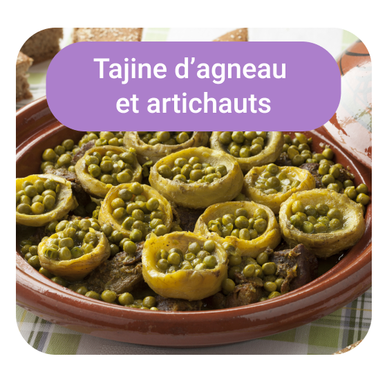 Tajine d'agneau et artichauts