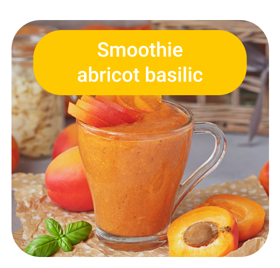 Recette de smoothie abricot basilic