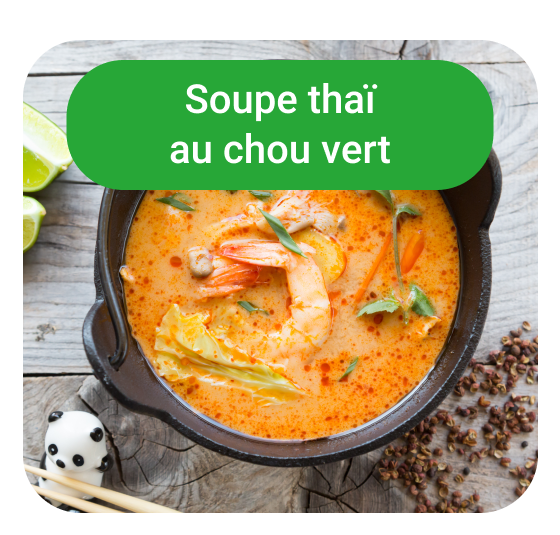 Soupe thaï au chou