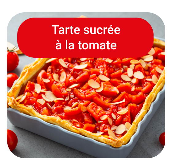 Tarte sucrée à la tomate