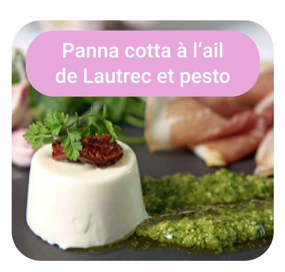 Panna cotta à l'ail rose