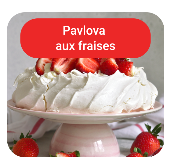 Recette de pavlova aux fraises