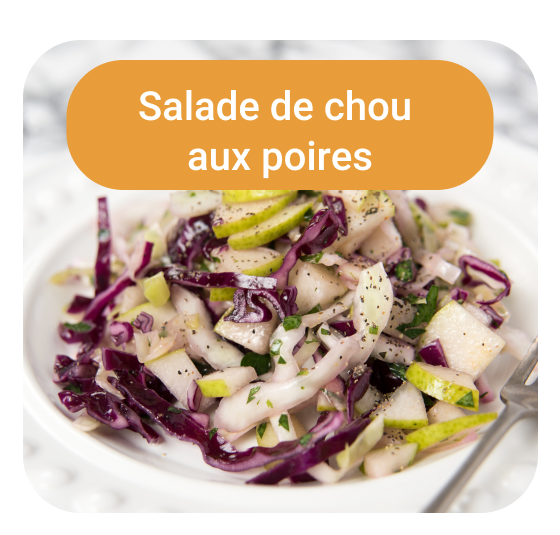 Salade de chou aux poires